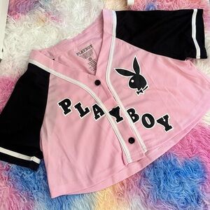cropped playboy bunny jersey